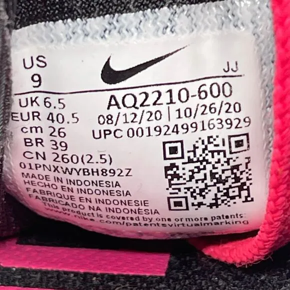 Nike Air Zoom Pegasus 36 Shoes Womens Size 9 Pink Running Comfort Walking Road