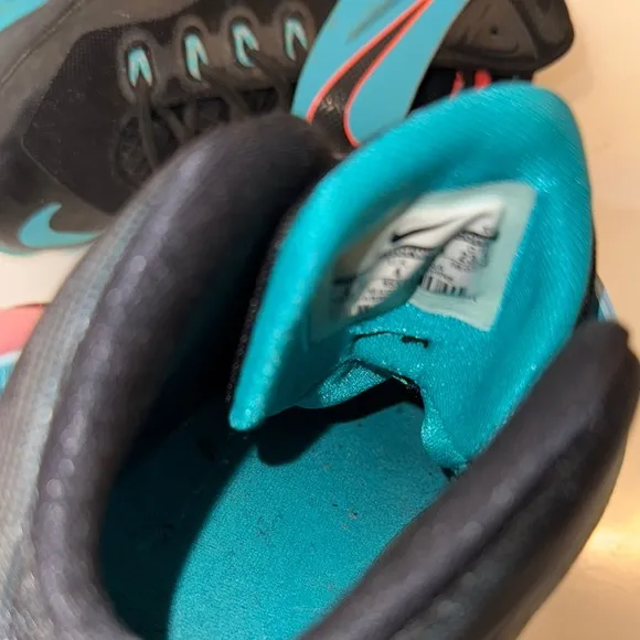 Nike Black and Blue High-Top Sneakers with Velcro Strap — “LeBron James”