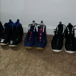 Nike Black and Blue High-Top Sneakers
