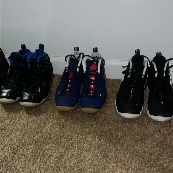 Nike Black and Blue High-Top Sneakers