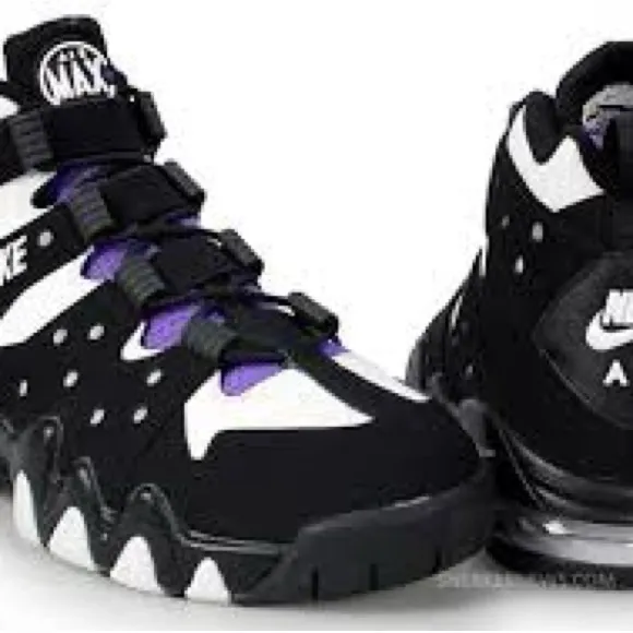 Nike Black and Purple Sneakers with Chunky Design