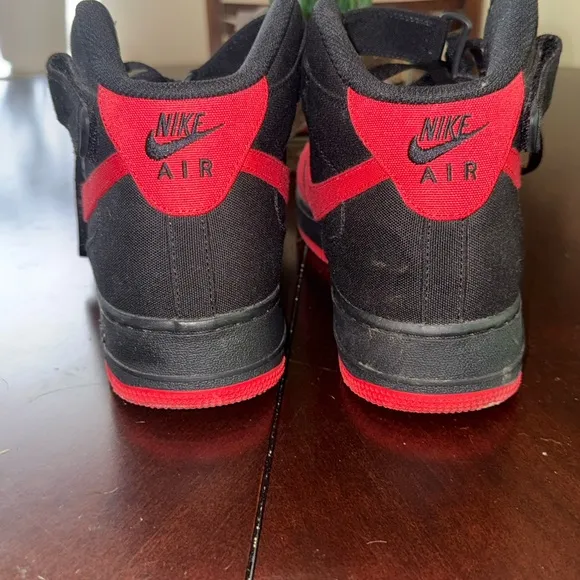 Nike Black/Red AF1 Sneakers custom Design