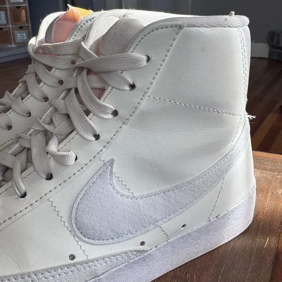 NIKE Blazer '77 Next Nature Mid Sail White and Gray High-Top Sneakers