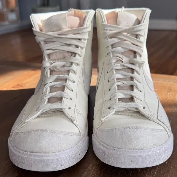 NIKE Blazer '77 Next Nature Mid Sail White and Gray High-Top Sneakers