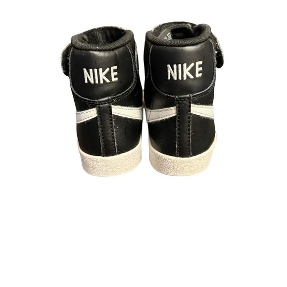 Nike Blazer Mid 77 High Top Sneakers Black Leather‎ Classic Retro Basketball