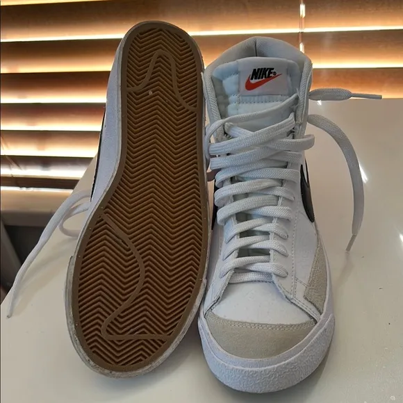 Nike Blazers White and Black High-Top Sneakers