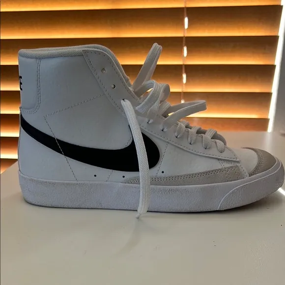 Nike Blazers White and Black High-Top Sneakers