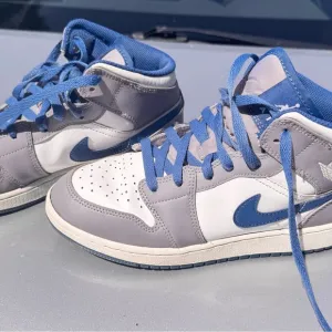 Nike Blue and Gray High-Top Sneakers
