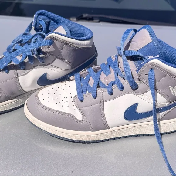 Nike Blue and Gray High-Top Sneakers