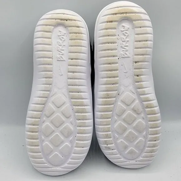Nike Burrow Womens 9 Slippers Slip On Fleece Black White Shoes DJ3131-001