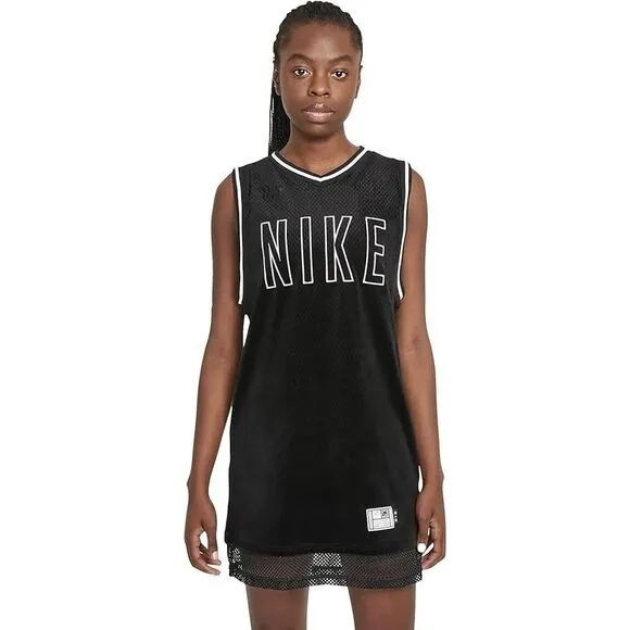 Nike court Serena Williams Design Crew Women's Tennis Jersey Dress Black Large