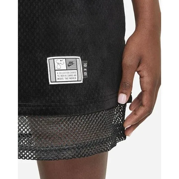 Nike court Serena Williams Design Crew Women's Tennis Jersey Dress Black Large