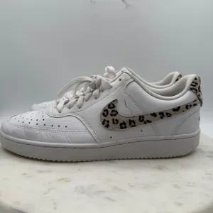 Nike Court Vision Low Leopard White Sneakers Casual Shoes DD9665-100 US Sz10
