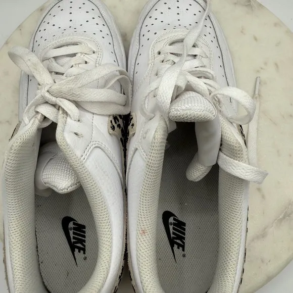 Nike Court Vision Low Leopard White Sneakers Casual Shoes DD9665-100 US Sz10