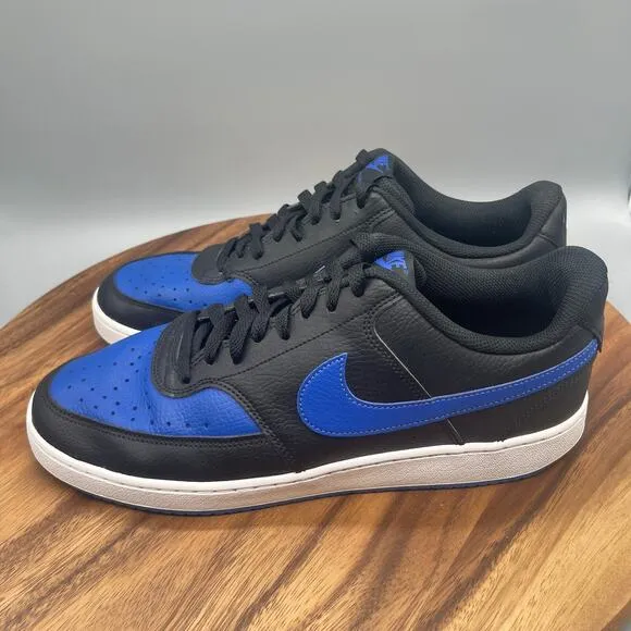 Nike Court Vision Shoes Mens Size 11 Black Blue Casual Trainer Comfort Sneakers