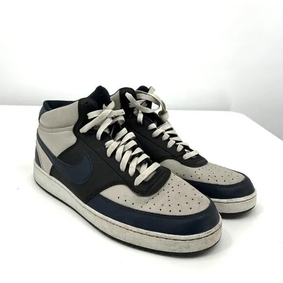 Nike DN3777-004 Black Gray Nike Swoosh High-Top Sneakers US 13