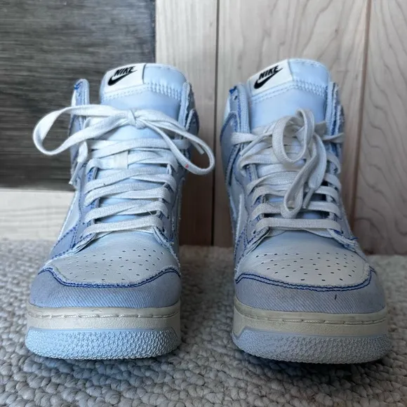 Nike Dunk High 1985 Football Gray Blue Sneaker, Size 8