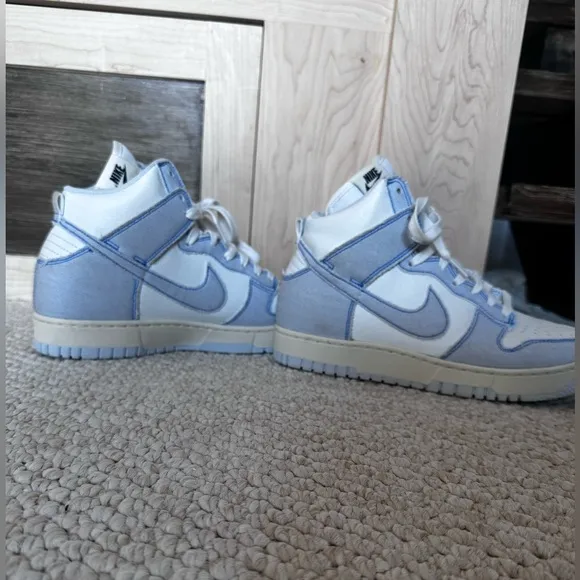 Nike Dunk High 1985 Football Gray Blue Sneaker, Size 8
