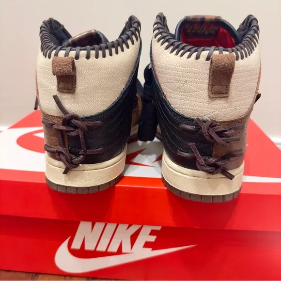 Nike Dunk High Brown and Cream Sneakers