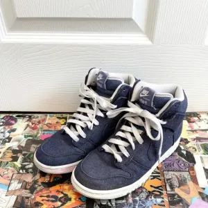 Nike dunk high denim sneakers