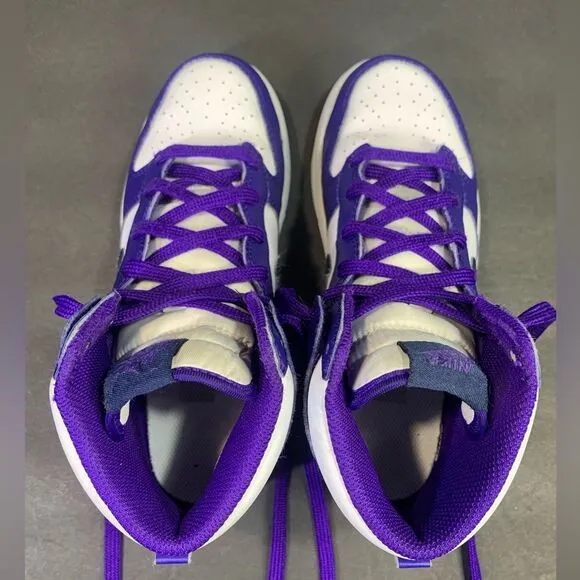 Nike Dunk High Electro Purple White Youth Kids Sneakers Shoe Size 3Y