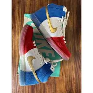Nike Dunk High Premium SB Sneakers USA Olympic Tricolor Trico 313171-674 Sz 9.5