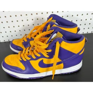 Nike dunk high top lakers sneakers size 12