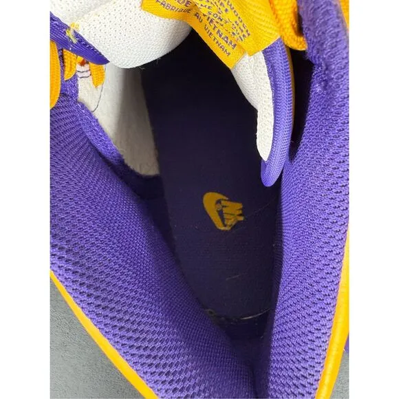 Nike dunk high top lakers sneakers size 12