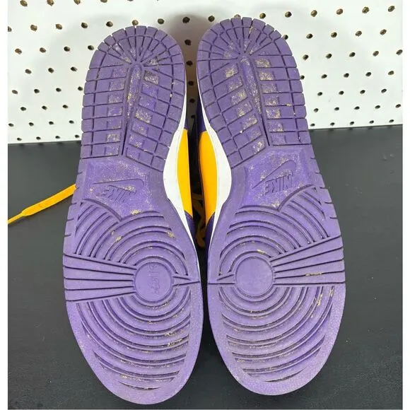Nike dunk high top lakers sneakers size 12