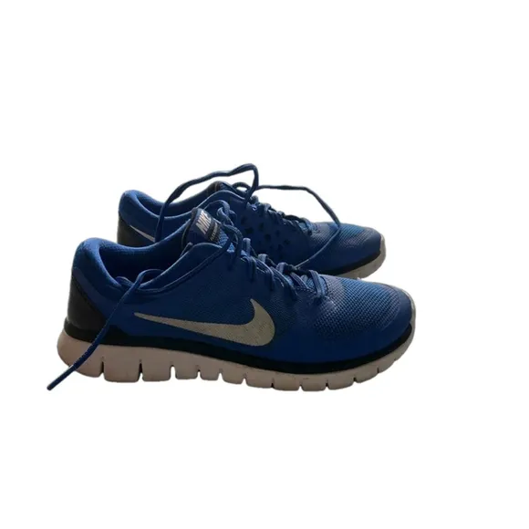 Nike Flex 2014 RN Running Shoes Blue Youth Sz 7