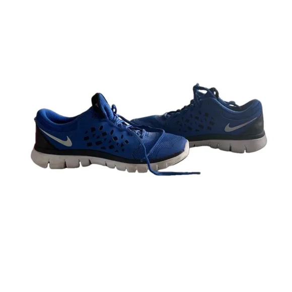 Nike Flex 2014 RN Running Shoes Blue Youth Sz 7