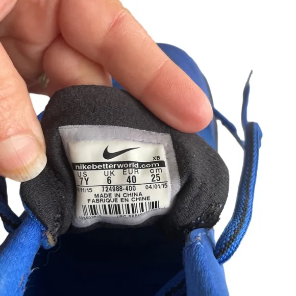 Nike Flex 2014 RN Running Shoes Blue Youth Sz 7