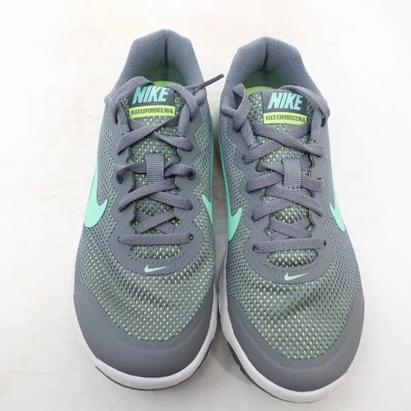 Nike Flex Experience RN 4 Gray Grey Green Running 749178-001 Womens Size 5