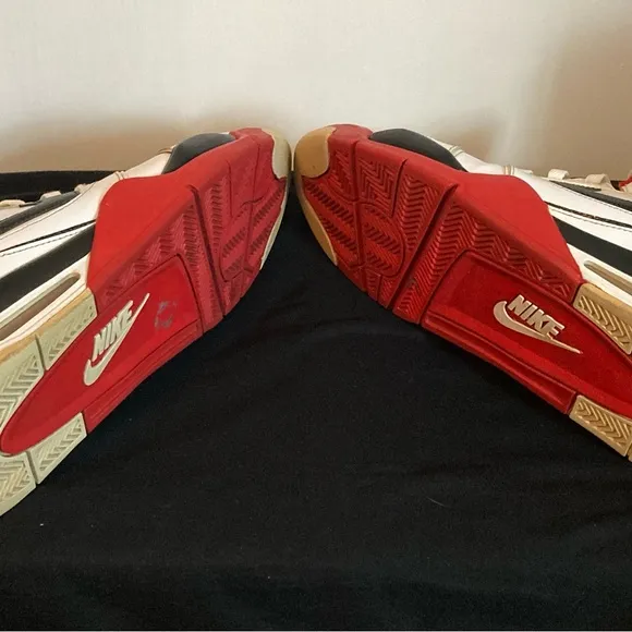 Nike Flight White and Red High-Top Sneakers
