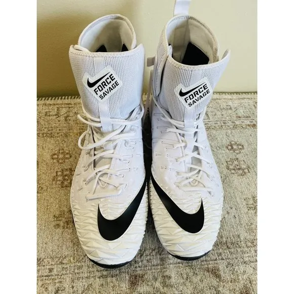 Nike Force Savage Elite White Sneakers Style 923089-101 Size 18 Wide