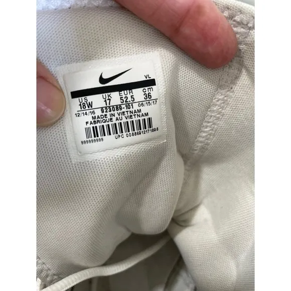 Nike Force Savage Elite White Sneakers Style 923089-101 Size 18 Wide