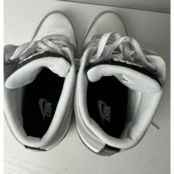 Nike Force, Sky High, Hidden Wedge, White Metallic Silver Sneakers Size 7.5