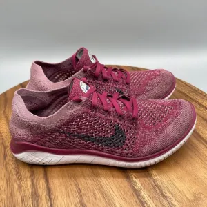 Nike Free RN Flyknit Shoes Womens Size 8 Raspberry Red Running Comfort Walking