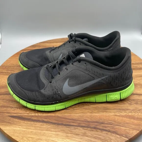 Nike Free Run 3 Shoes Mens Size 10.5 Black Running Comfort Walking Sneakers
