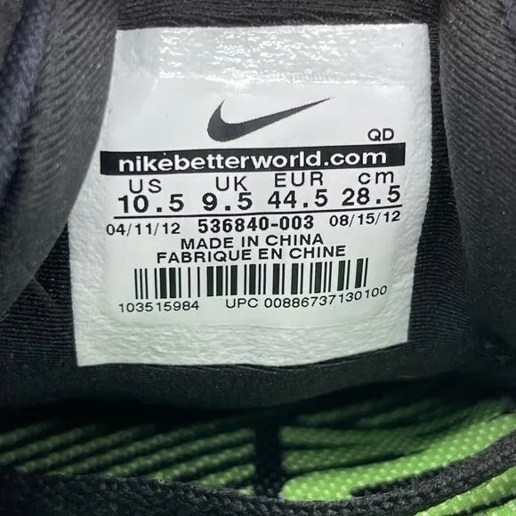 Nike Free Run 3 Shoes Mens Size 10.5 Black Running Comfort Walking Sneakers