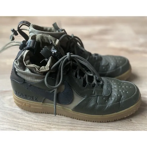 Nike Gore Tex Air Force 1 High Olive Green Men Size 10.5 Sneakers Waterproof