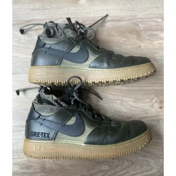 Nike Gore Tex Air Force 1 High Olive Green Men Size 10.5 Sneakers Waterproof