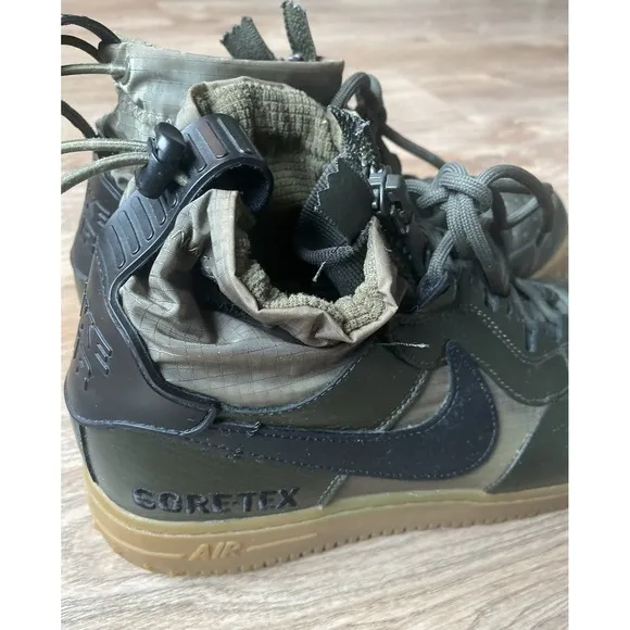 Nike Gore Tex Air Force 1 High Olive Green Men Size 10.5 Sneakers Waterproof