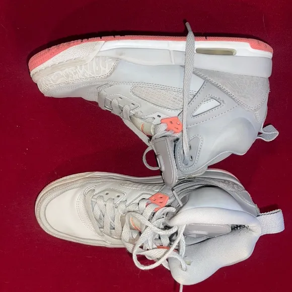Nike Gray and Pink High-Top Sneakers with Modern Design