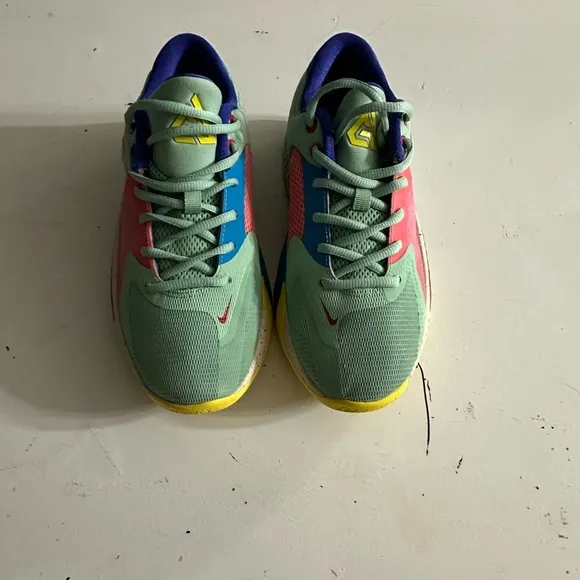 Nike Green and Red Sneakers with Dynamic Design