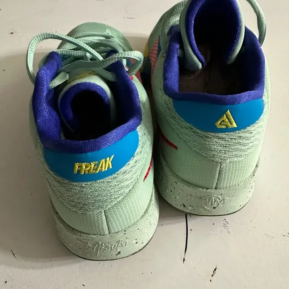 Nike Green and Red Sneakers with Dynamic Design
