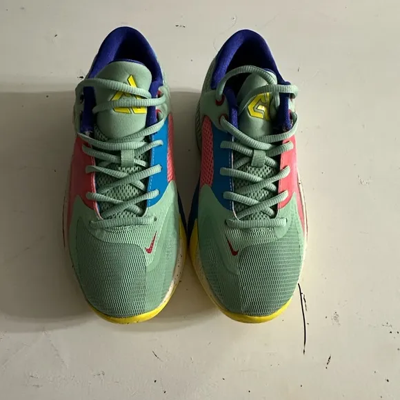 Nike Green and Red Sneakers with Dynamic Design
