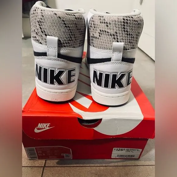 Nike Hightops - Leather Sneakers - Size 10 - Mocha Coffee &amp; White