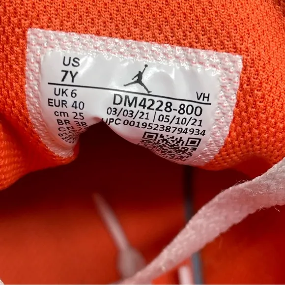 Nike Jordan 1 Mid Metallic Orange GS Size 7Y