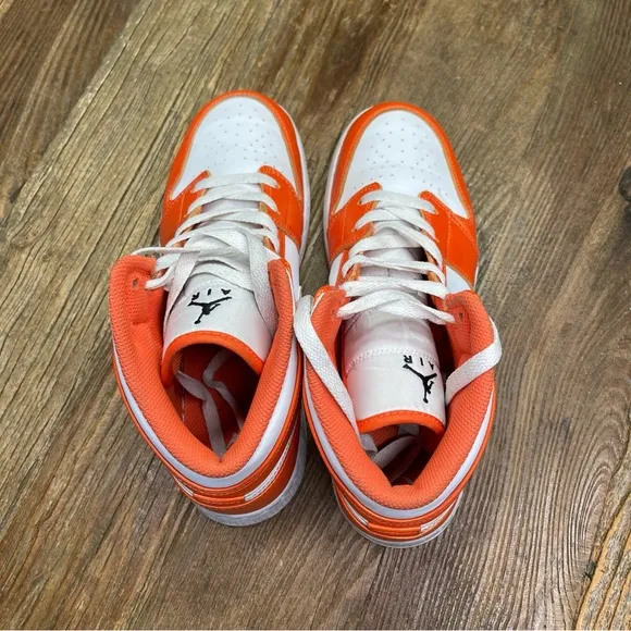 Nike Jordan 1 Mid Metallic Orange GS Size 7Y